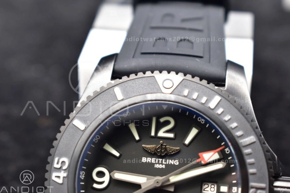 Automatic Strap Superocean Black 1:1 Bezel On Black Edition Dial Best A2824 Black TF 44 Rubber 0523